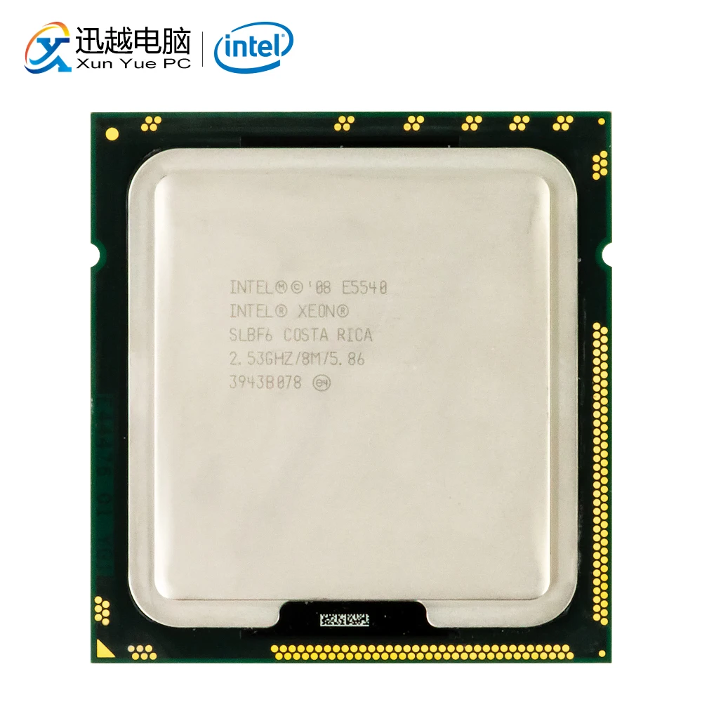 Intel Xeon E5540 настольный процессор четырехъядерный 2 53 ГГц L3 кэш 8 МБ 5 86 GT/s QPI LGA 1366 SLBF6