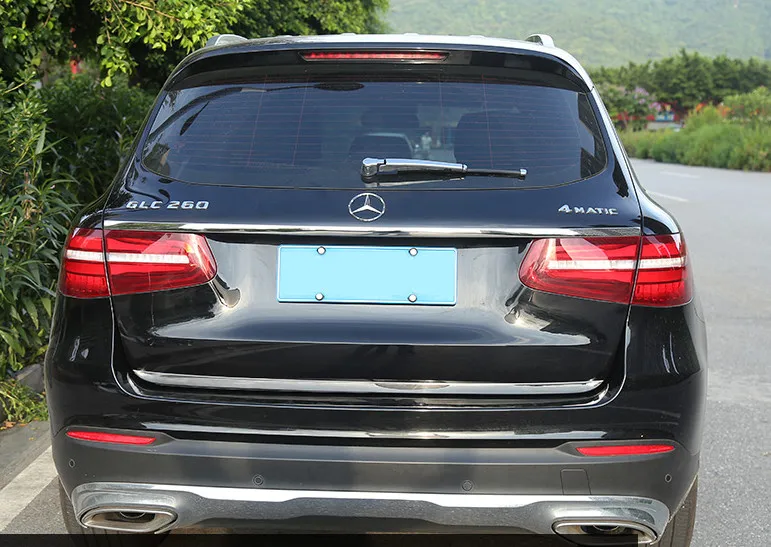 Для benz glc хромированная Декоративная полоса для задней двери ABS серебряное