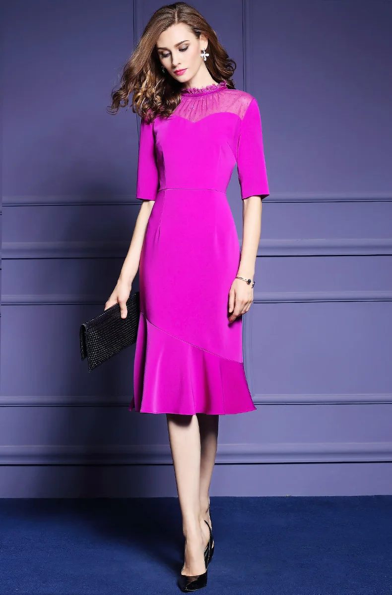 2017 женское модное высококачественное осеннее элегантное гофрированное