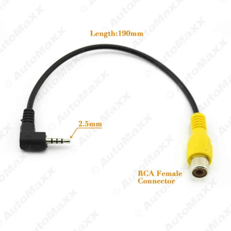 FEELDO 2.5mm Adaptor 190mm Length TRS Plug to RCA Female for GPS Video Input #AM1488 | Автомобили и мотоциклы