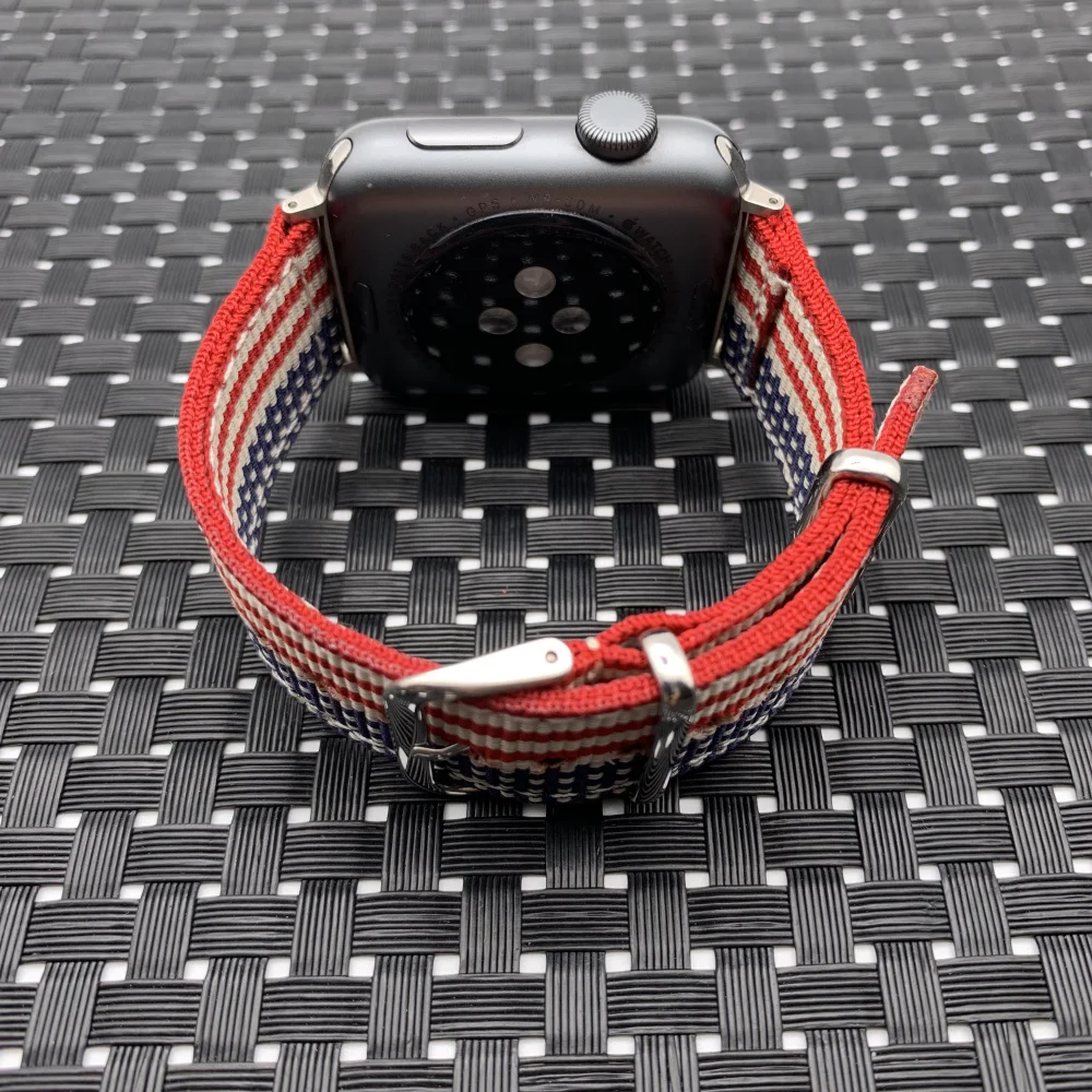 Ремешок нейлоновый для Apple Watch Series 1 2 3 4 Модный изысканный спортивный браслет 38 мм