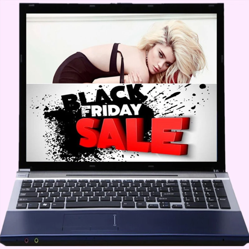 8GB RAM DDR3+750GB HDD 15.6inch LED Intel Core i7 CPU Gaming Laptop Windows 7/10 Notebook with DVD-RW Built-in WIFI Bluetooth