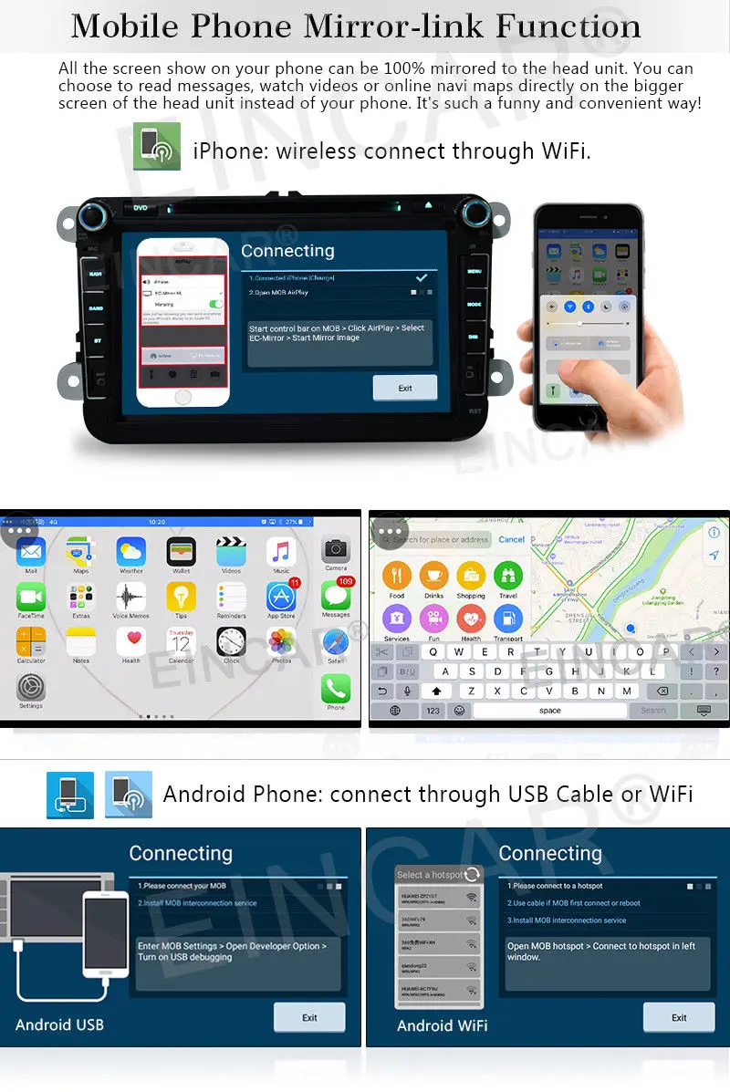 8 &quotAndroid 6 0 Автомобильный Радио dvd плеер gps Navi мультимедиа для Фольксваген