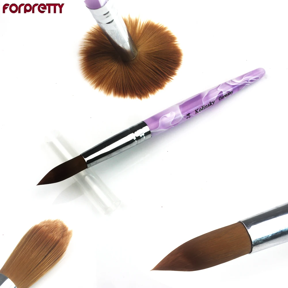 Wholesale Tools  - 24# Acrylic Nail Art Brushes Draw Pen Nail Brushe Cuticle Pusher  100% pure kolinsky 060