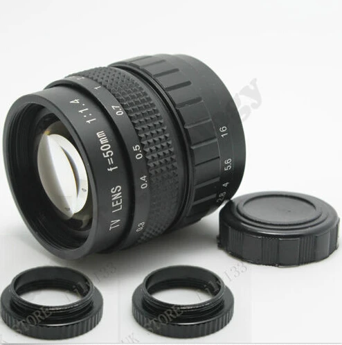 Объектив для видеонаблюдения Fujian 50 мм F1.4 + крепление C к N 1 Nikon N1 V1 V2 J1 J2 (C N1) с