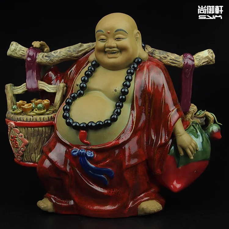 

В стиле кукол Shiwan boutique master там Cai Maitreya Buddha 5 старшие глазурованные керамические ремесла богатые украшения Zhaocai