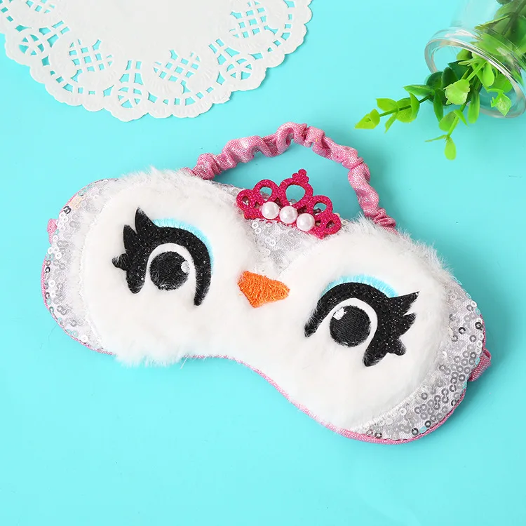 eyes care tool plush penguin eyes Sleep Mask Eye Shade Portable Travel Eyepatch Breathable Rest Blindfold Eye Cover