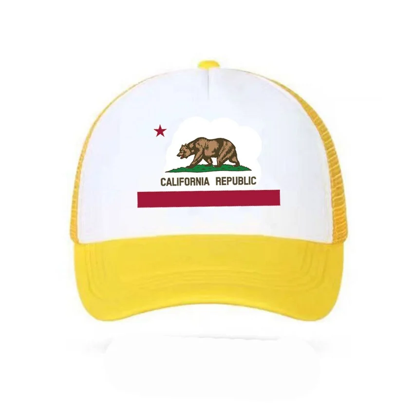 California Кепка для водителя грузовика мужская с флагом Калифорнийской Республики
