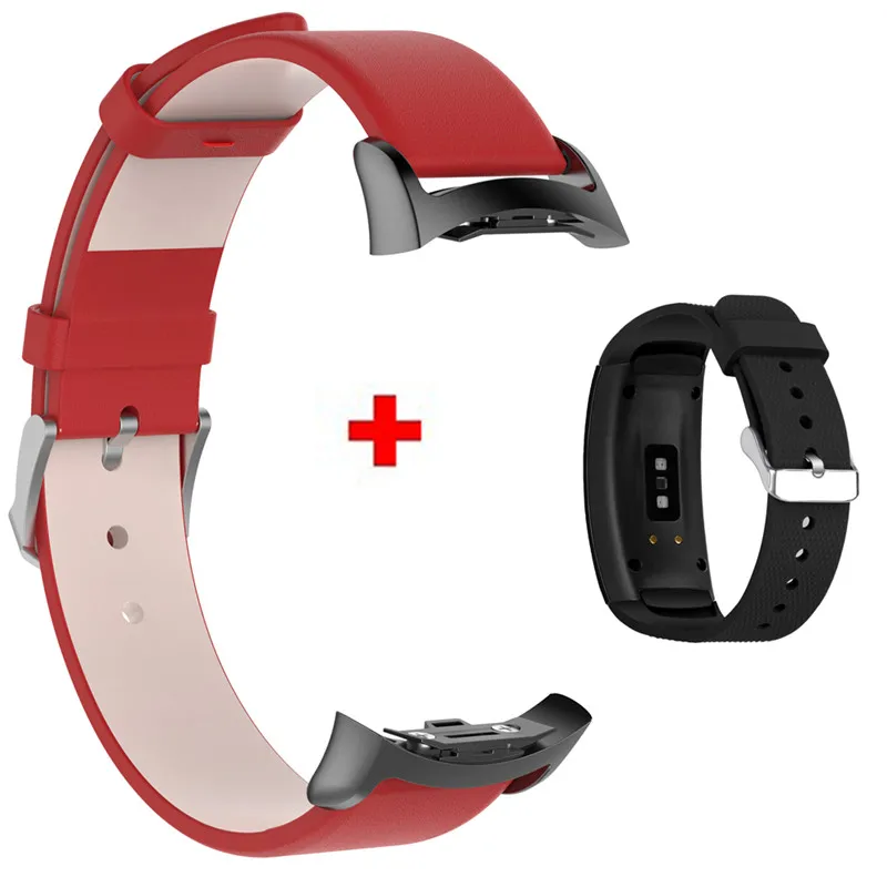 Color19 2 шт сменный Браслет для часов для samsung gear Fit 2 Pro ремешок Роскошный кожаный ремешок для samsung Fit 2 Fit2 Wristband браслет - Цвет: Color19