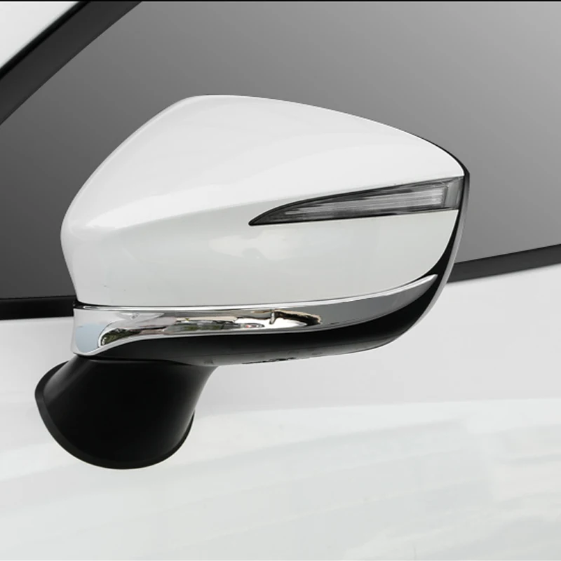 

For Mazda CX3 2015-2022 Car Rearview Mirror Trim Covers Stickers Sequins Exterior Decoration Strips Auto Accessories