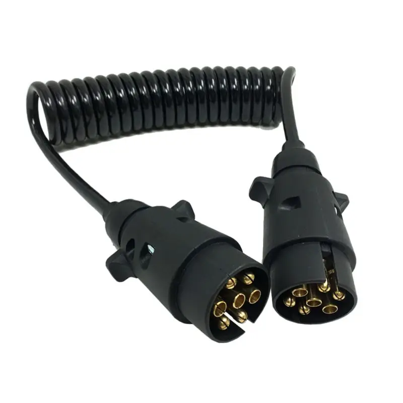2019 Новый 7 Pin Пластик крепеж для прицепа X2 w/вьющиеся мм удлиняющий кабель 1 5 м со