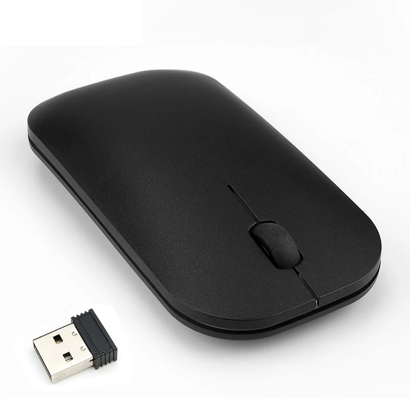 Беспроводная Бесшумная игровая мышь 2 4G USB перезаряжаемая эргономичная