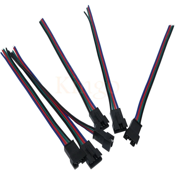 10 пар 4 PIN RGB Разъем кабель адаптер с 15 см провод для 3528 5050 SMD светодиодные ленты