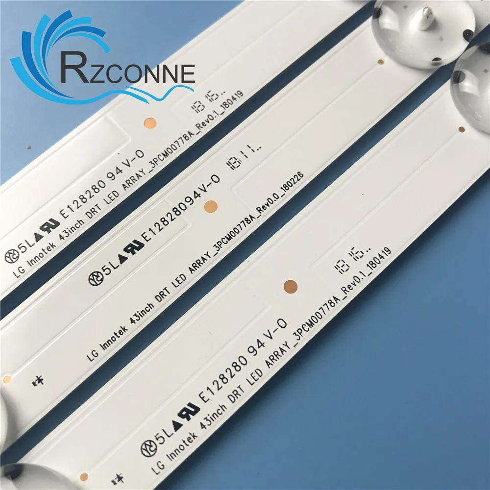 829 мм Светодиодная лента для подсветки 11 ламп LG INNOTEK 43 дюйма DRT LED ARRAY_3PCM00778A