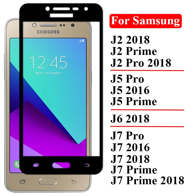 Защитное стекло для samsung galaxy j2 prime защита экрана j5 j6 j7 pro 2016 2018 закаленное sumsung j1 2 5 7