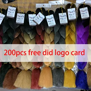 Синтетические волосы для наращивания Qp, Омбре, косички, одна часть, 100, гупак., 24 дюйма, афро, объемные волосы Jumbo косы с крючком