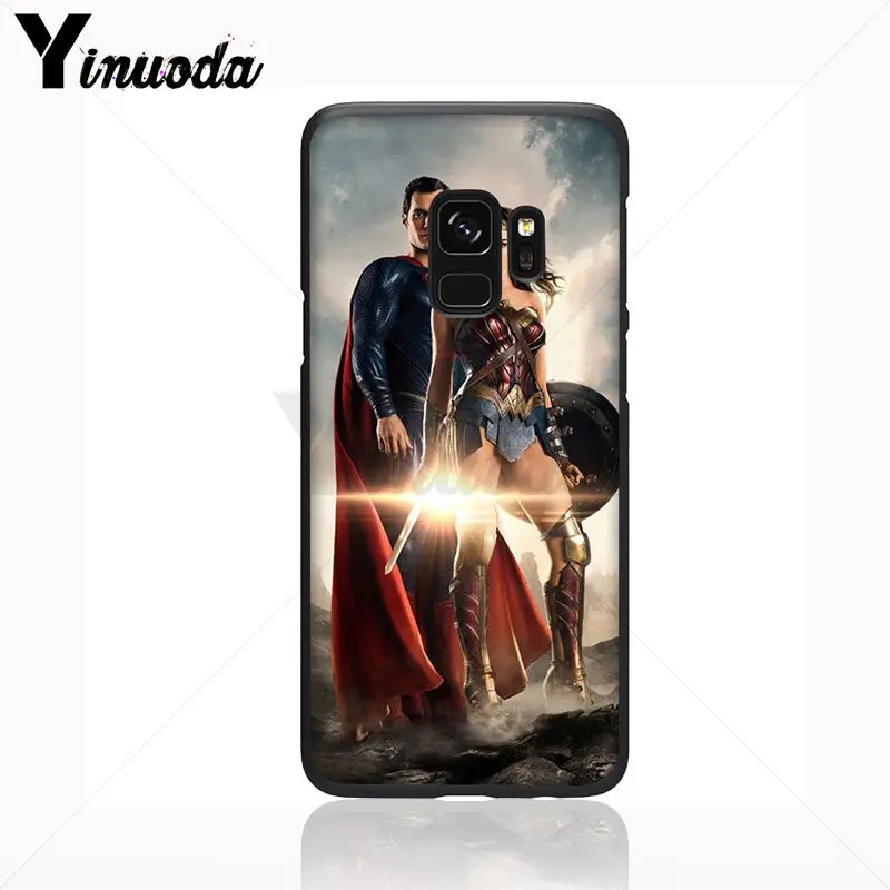 Умный чехол Yinuoda Marvel Мстители герои черный мягкий для телефона Samsung Galaxy s9 s8 plus note 8