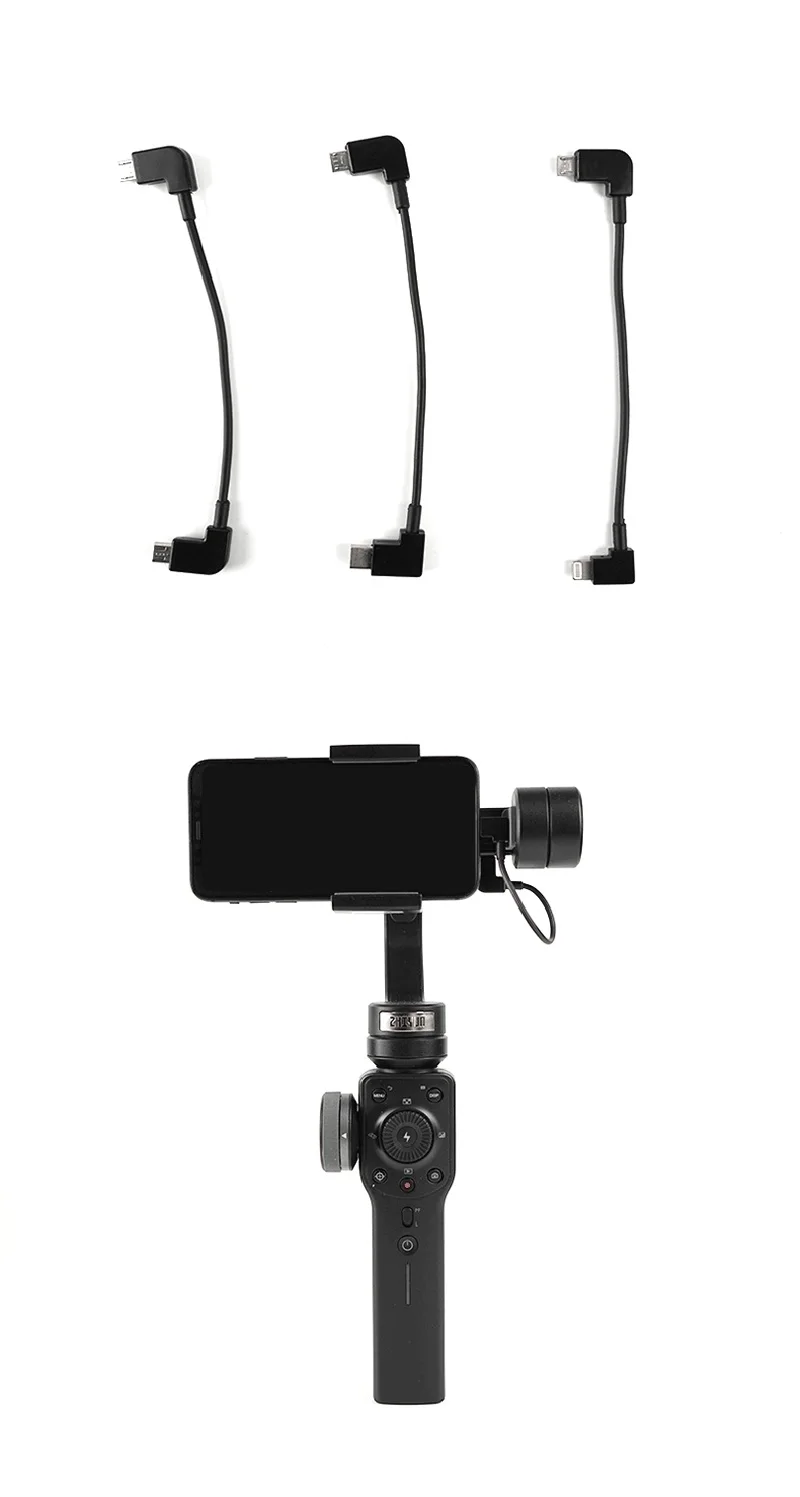 145 мм карданный зарядный кабель для телефона Lightning Type C Micro USB зарядка Zhiyun Smooth 4 Feiyutech