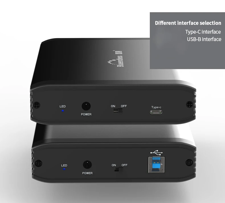 3," металлический мобильный hdd корпус sata usb 3,0 настольный жесткий диск коробка type-C/USB-B 3,0 большая емкость для 6 ТБ чехол hd 3,5