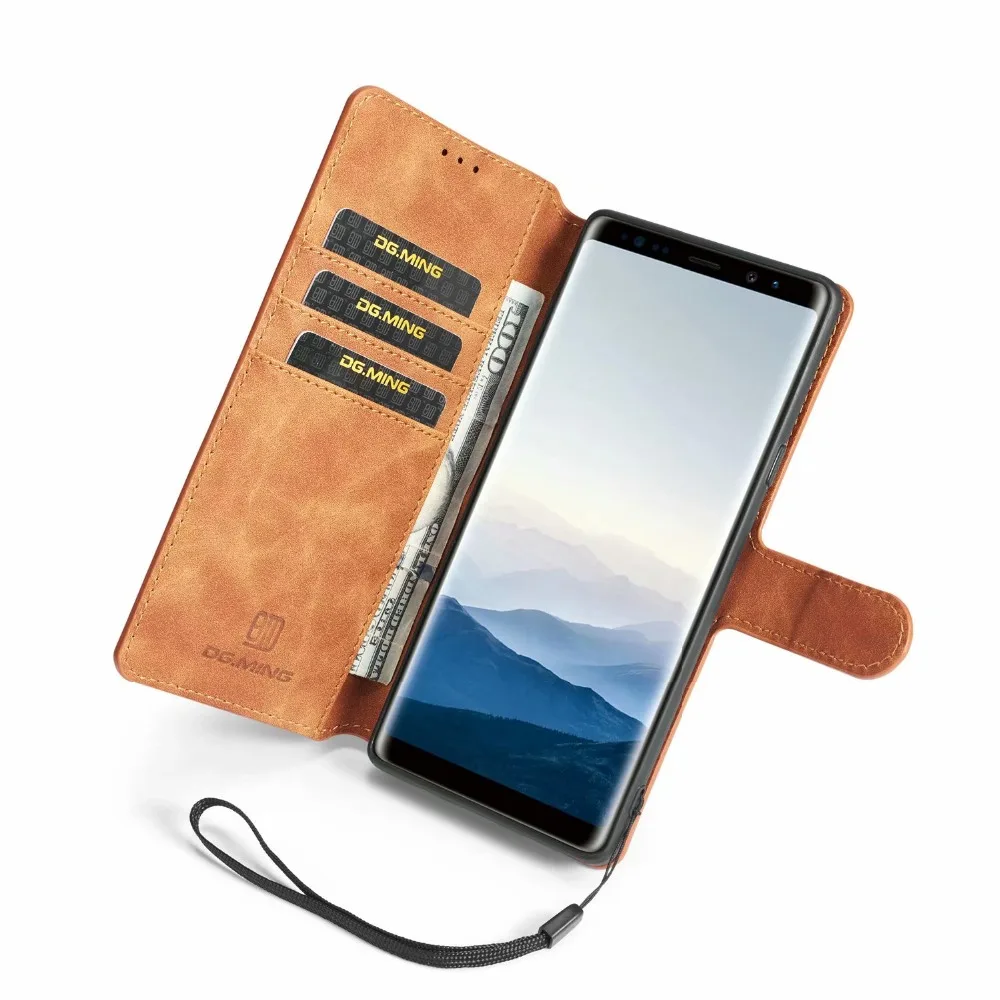 Чехол для Samsung Galaxy NOTE9 кожаный Винтажный чехол телефона Note8 откидной Магнитный