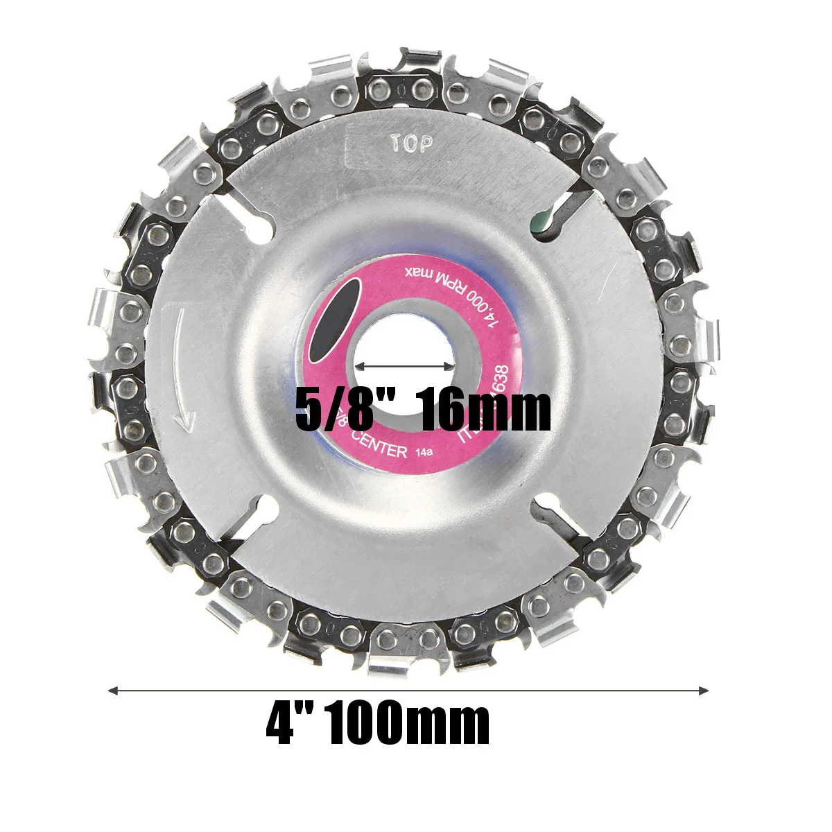 

22 Tooth 4 Inch 16mm Grinder Disc & Chain Wood Carving Disc For 100/115 Angle Grinder
