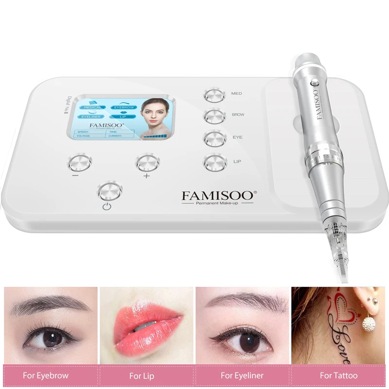 FAMISOO N6 II цифровой Перманентный макияж тату пистолет сенсорный экран панель для