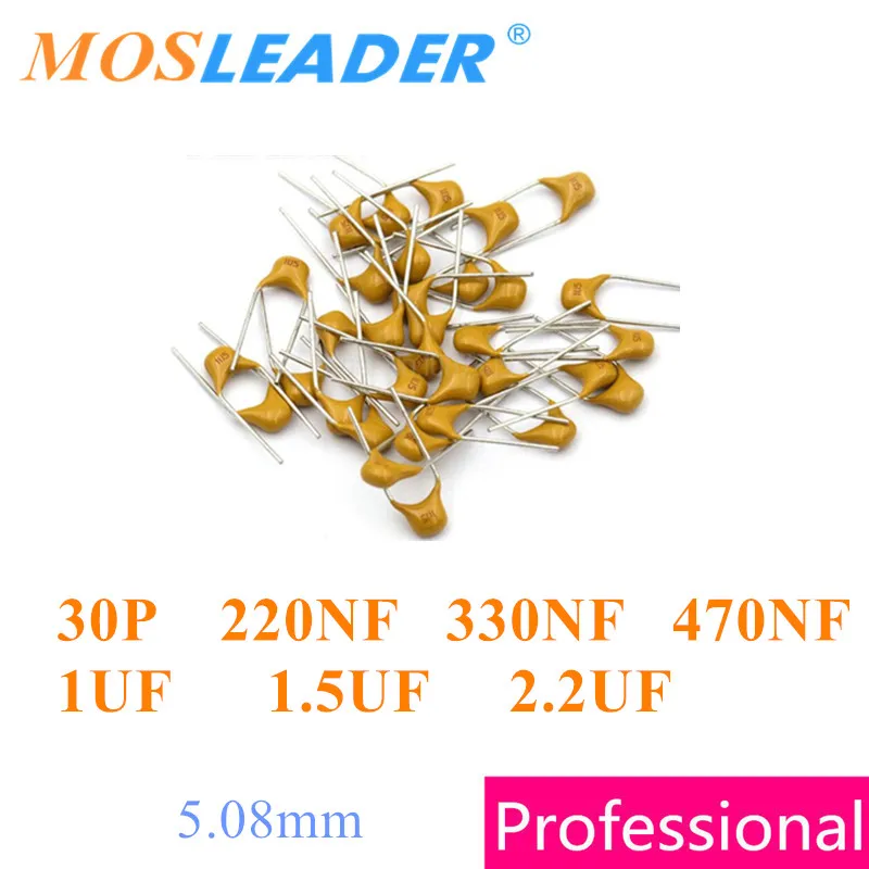 Mosleader 5 08 мм CT4 монолитный керамический конденсатор 1000 шт. 30P 220NF 330NF 470NF мкФ 1 2 224K 334K