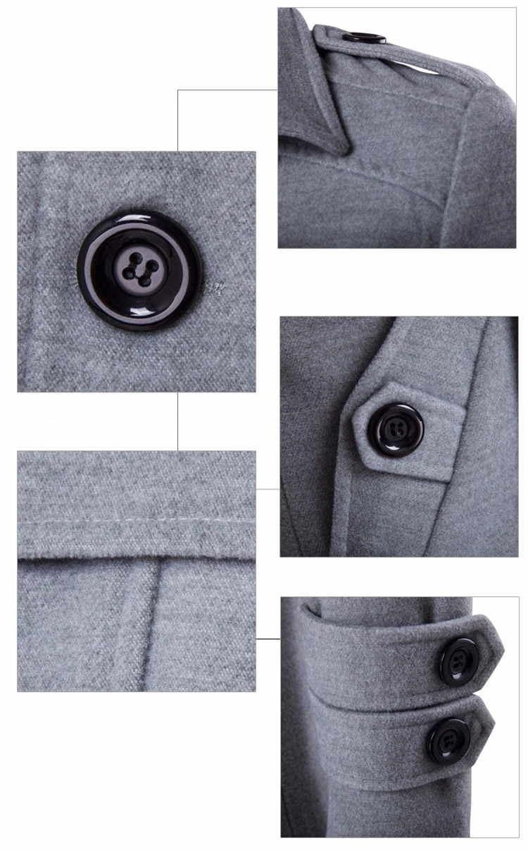 Мужская брендовая одежда Chaqueta Hombre мужской Тренч из шерсти и смесей мужская