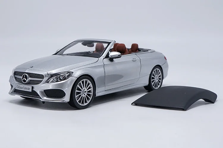 1/18 масштаб Mercedes-Benz c-класс C200 родстер Серебряная литая модель автомобиля