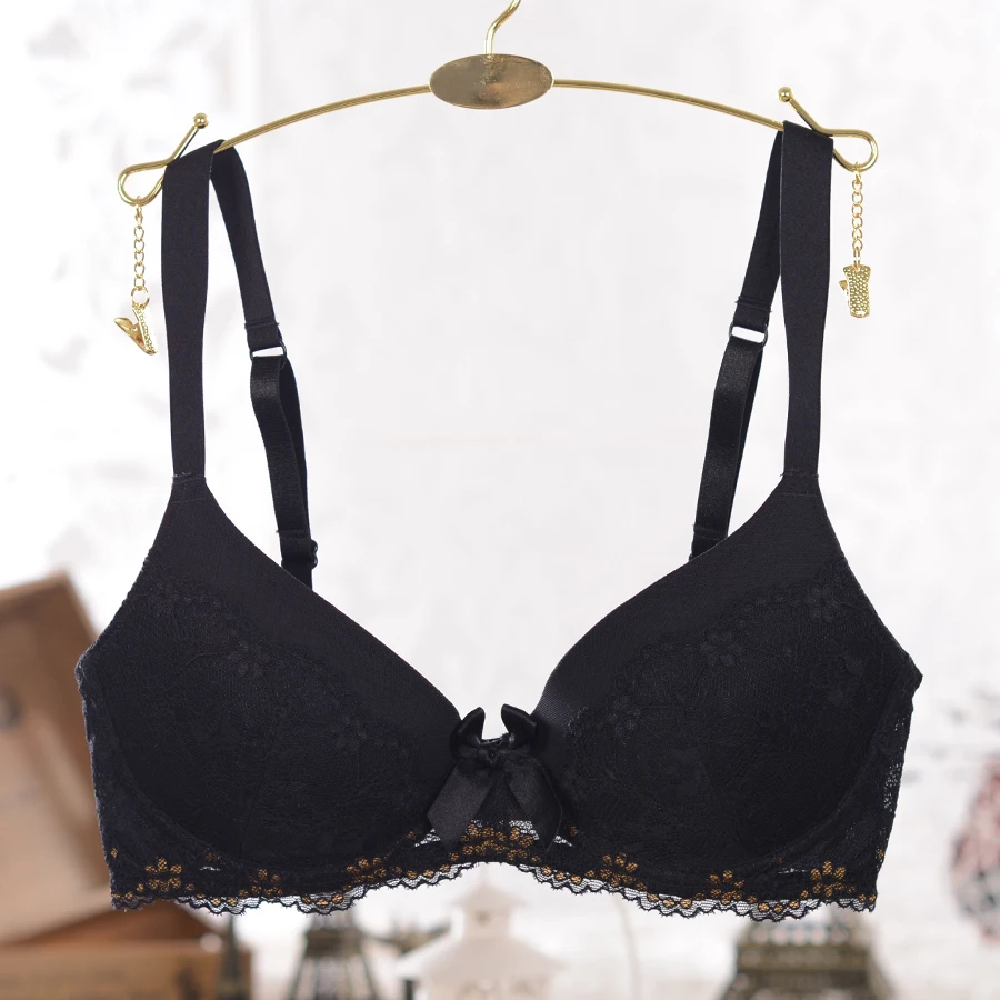 Бюстгальтер пуш ап Женский кружевной мягкий Бралетт 3/4 три четверти с тиснением bh