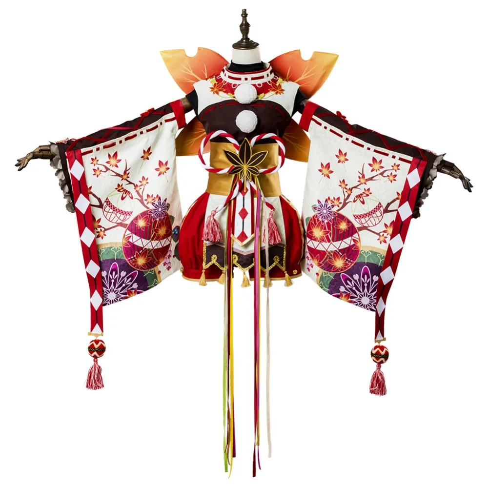 Отлично! Aqours кэнан мацура Косплей Костюм кленовые листья кимоно платье Хэллоуин