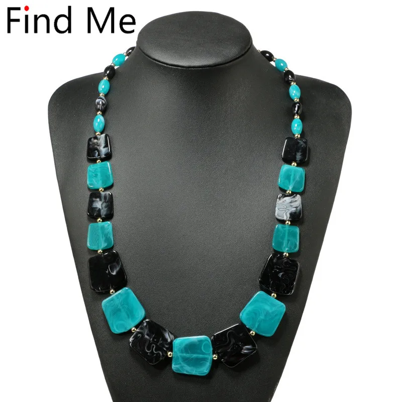 Find Me, мода, мощное геометрическое массивное ожерелье и кулоны, винтажные длинные цепочки, воротник, колье, ожерелье для женщин, ювелирные изделия