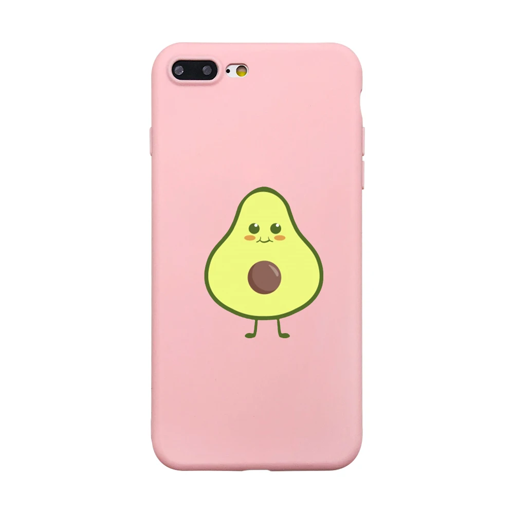Милый чехол для телефона, чехол для iPhone XR, 6, 6S Plus, X, 5, SE Plus, чехол, мультяшный, летний, фруктовый, авокадо, розовый, чехол для телефона для iPhone 8, 7 Plus
