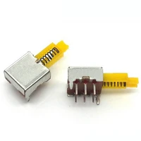 50pcs a06 directly key switch 6 pins push button self locking power switches yellow spring buttons wholesale price