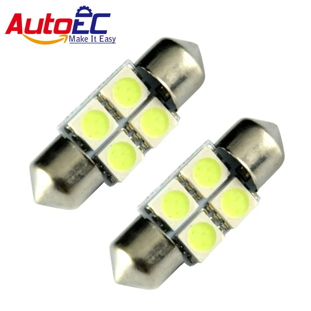 

AutoEC 31 мм 36 мм 39 мм 41 мм 4SMD 5050SMD C5W гирлянда для салона автомобильные светодиодсветодиодный лампы, автомобильные светодиодные лампы 300 шт. # LK113