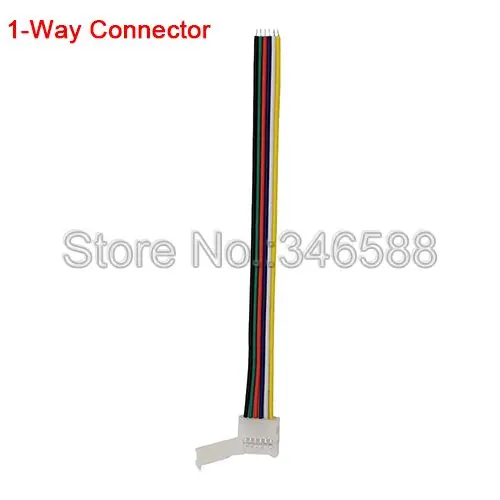 1 Way Connector 5 шт. 6Pin 6-Pin RGB CCT разъем для светодиодной ленты 6 pin 12 мм ширина 1-Way или 2-Way Solderless адаптер для RGB+ CCT светодиодные ленты - Цвет: 1 Way Connector