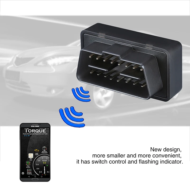 Тыква OBD2 сканер Авто OBDII сканирующий Инструмент OBD 2 II ELM 327 V1.5 Bluetooth 4 0