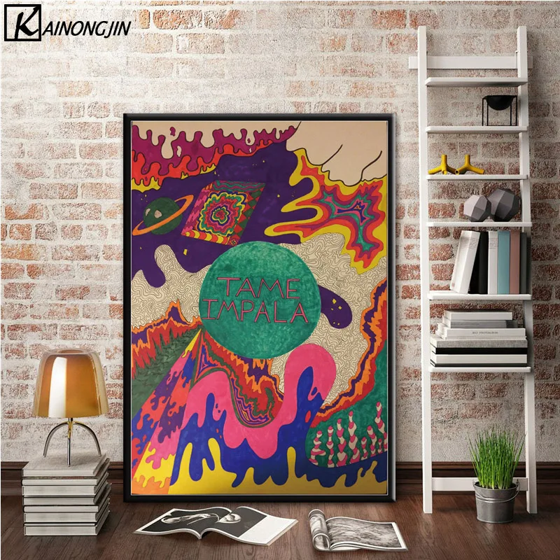 013 Art Poster Tame Impala Psychedelic Rock Band Posters and Prints Wall Picture Canvas Painting Room Home Decoration - Цвет: 013