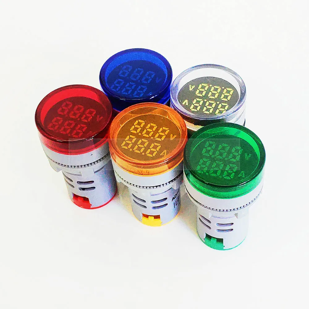 

Voltage Current Meter 22mm LED Digital Display Gauge Volt Indicator Voltmeter Lights Tester Ammeter and Volmeter Signal Lamp