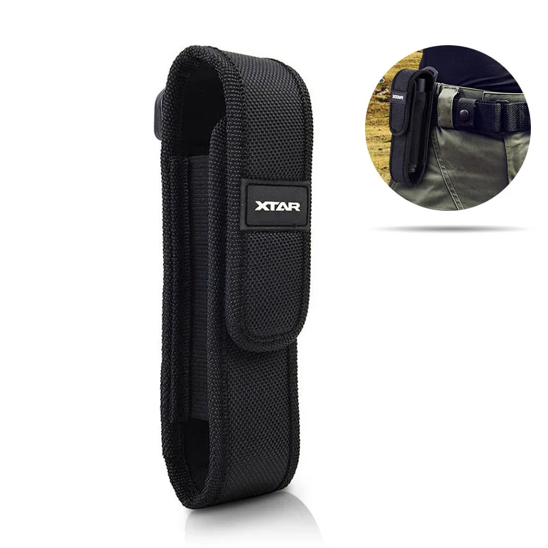 CS Force XTAR T220 Flashlight Pouch Durable Nylon Holster Sport LED Torch Lantern Case Black|holster for|holster for flashlightholster torch |