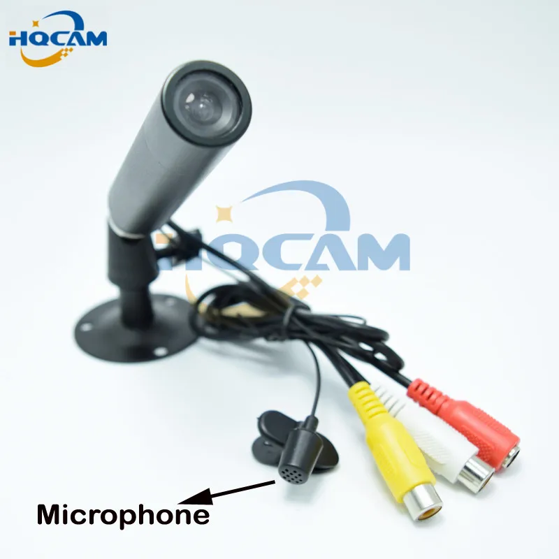 

HQCAM аудио 1/3 "Sony CCD 480TVL цветная мини-камера, водонепроницаемая камера видеонаблюдения, аудио поддержка микрофона