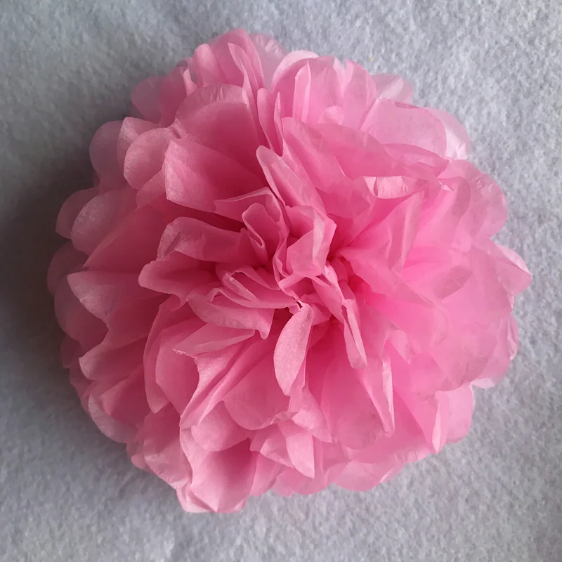 Розовый 6inch Simulation Peony Flower DIY Tissue Paper Flower for Romantic Wedding Decoration Home Party Decorative Paper Flowers Balls - Цвет: Розовый