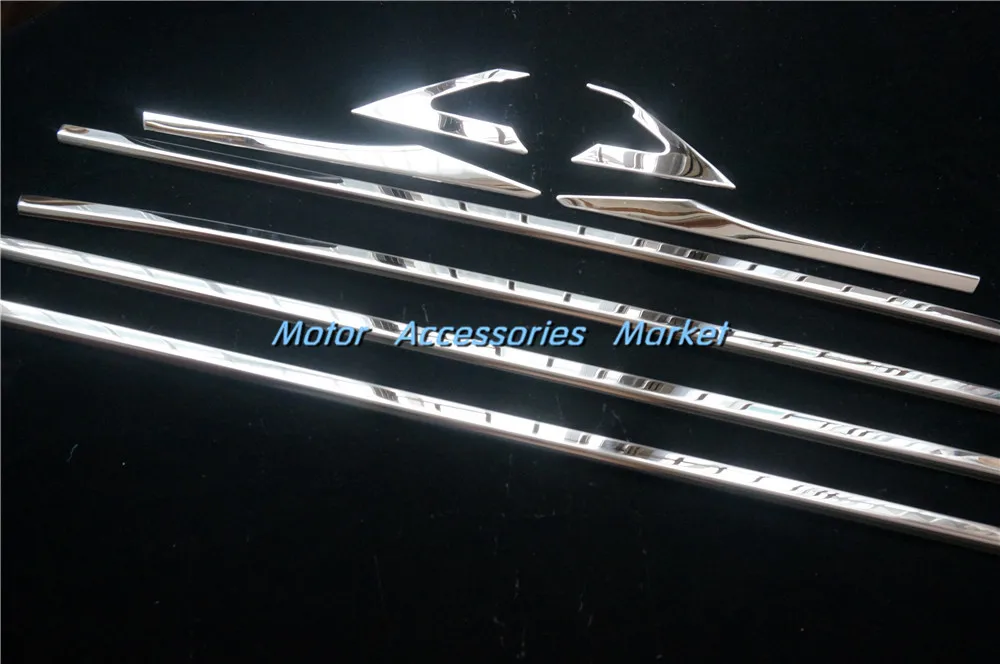 Новинка 8 шт. хромированная нижняя оконная накладка из нержавеющей стали для Honda