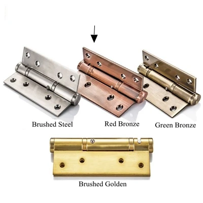 5 inch Red Bronze Матовая нержавеющая сталь автоматические двери сверхпрочные петли 4 дюймов мебель для дома гладкое движение деревянные двери сенсор для ворот подшипник - Цвет: 5 inch Red Bronze