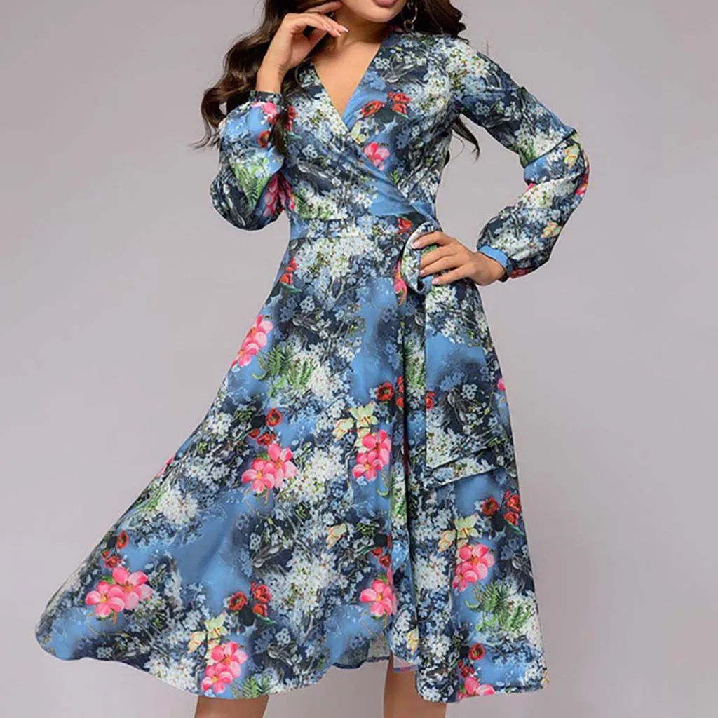SAGACE 2019 повседневные женские платья размера плюс Vestidos элегантное винтажное
