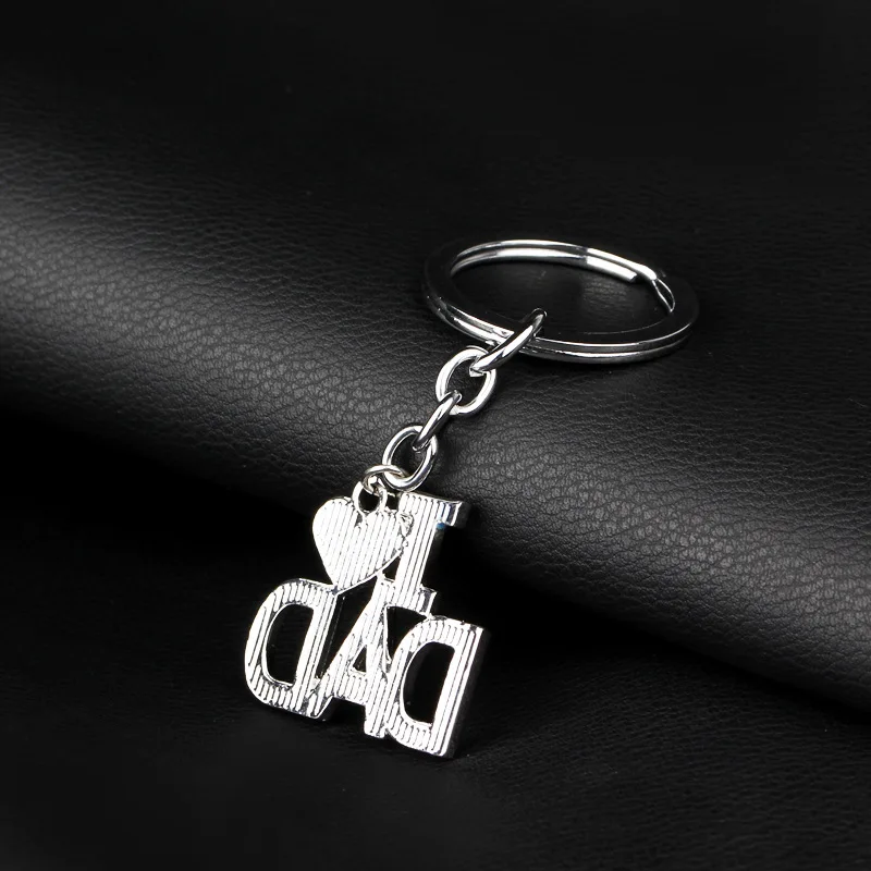 Модные Семейные сумки для ключей с подвеской в виде сердца I LOVE Dad ювелирные