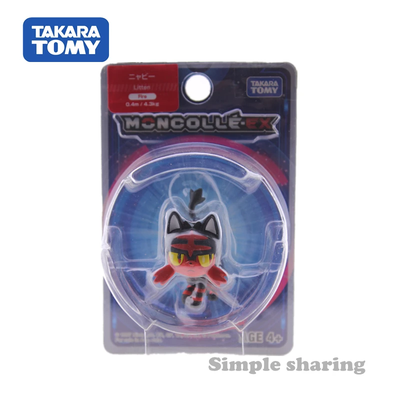 TAKARA TOMY Tomica коллекция покемонов фигурка кошки Карманный Монстр EX 10 Литтен Nyaby