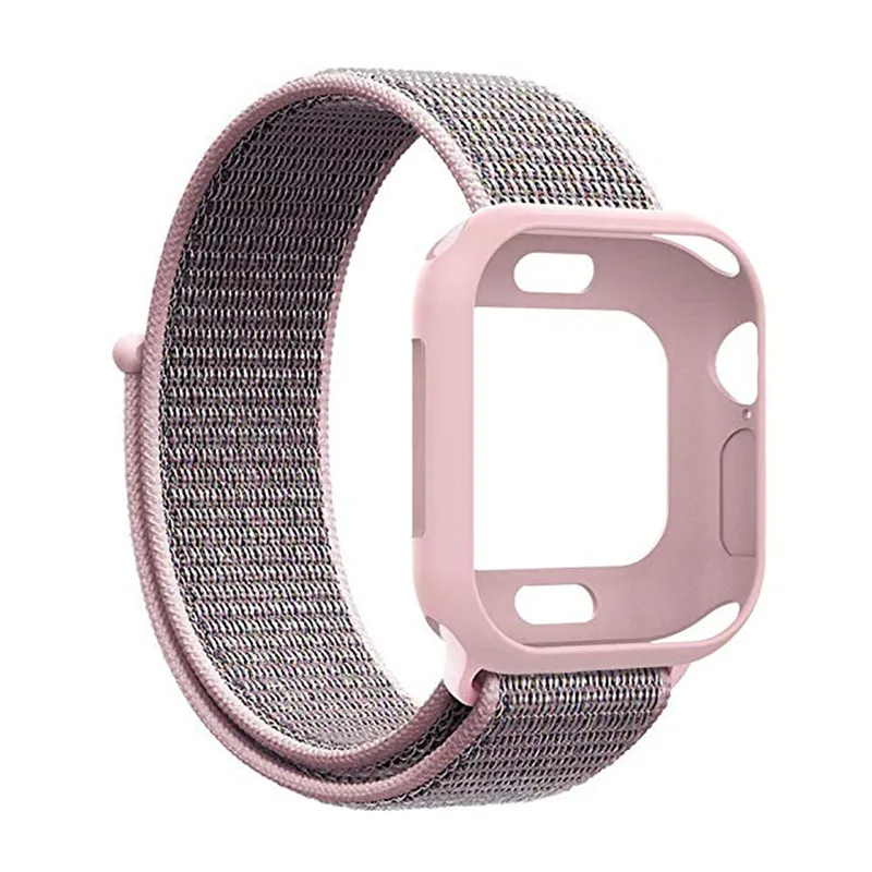 Midnight Blue Нейлоновый спортивный ремешок для Apple Watch 4/5 ремешок 40 мм 44 мм с защитным чехлом браслет для iWatch Apple Watch 42 мм 38 мм - Цвет ремешка: Midnight Blue