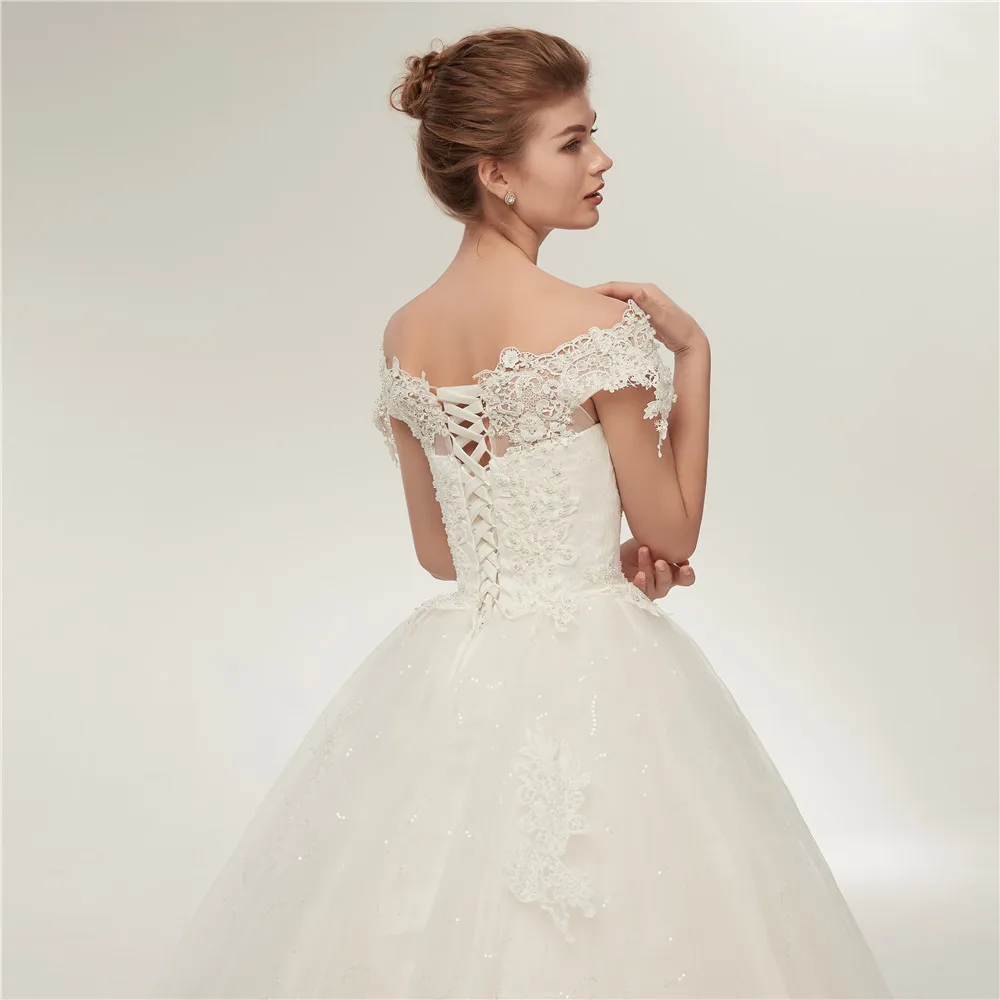 Fansmile Vestidos de Novia белые свадебные платья с длинным шлейфом 2020 по индивидуальному
