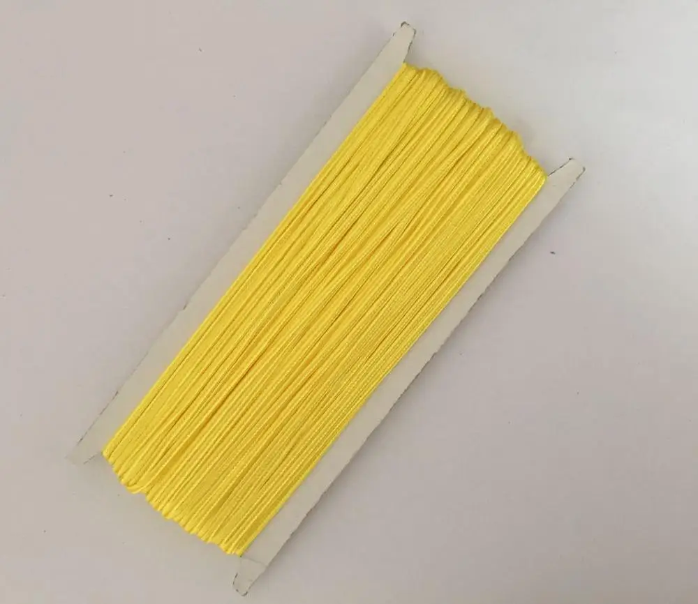 yellow 34 ярдов(31 м)/Лот 32 цвета 3 мм китайский шнур для сутаха нить Змеиный живот веревочные шнуры нейлоновая веревка для материал для изготовления ювелирных изделий - Цвет: yellow